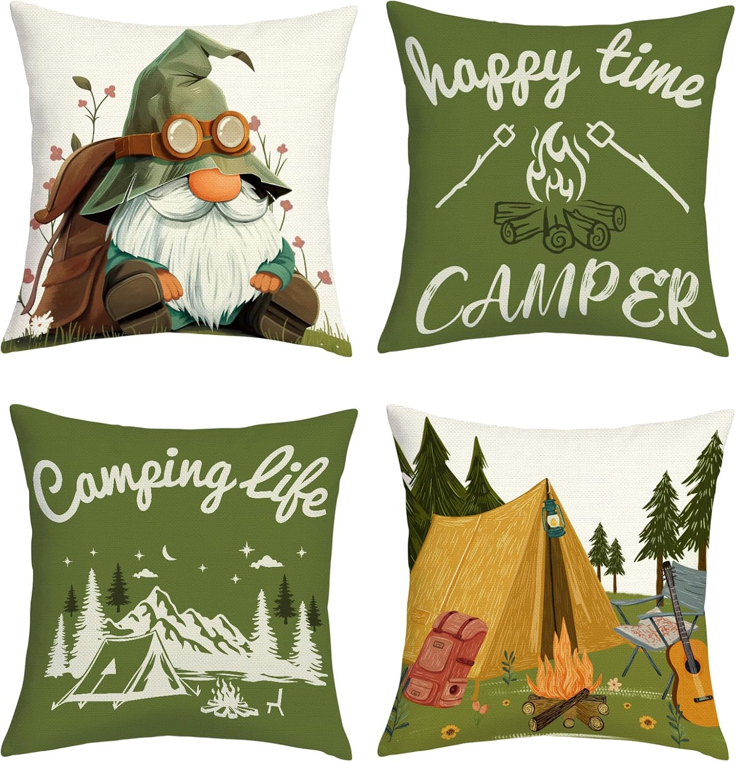 Outdoor Adventure Group - Lot de 4 coussins décoratifs pour